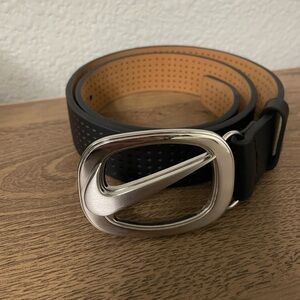 Nike black leather golf belt XS